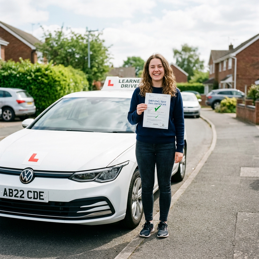 Sarah Jenkins who passed her driving test first time in Hornchurch