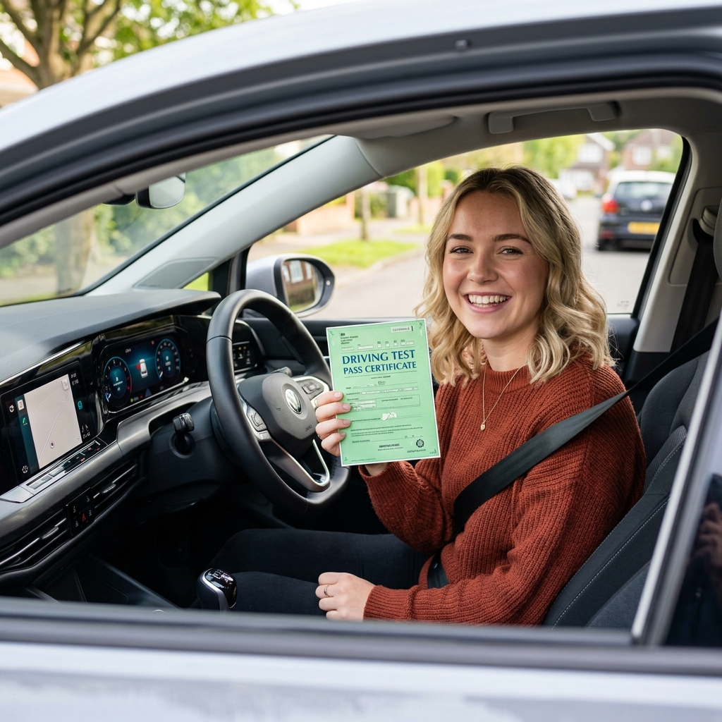 Emily Thompson who completed an intensive automatic course in Upminster