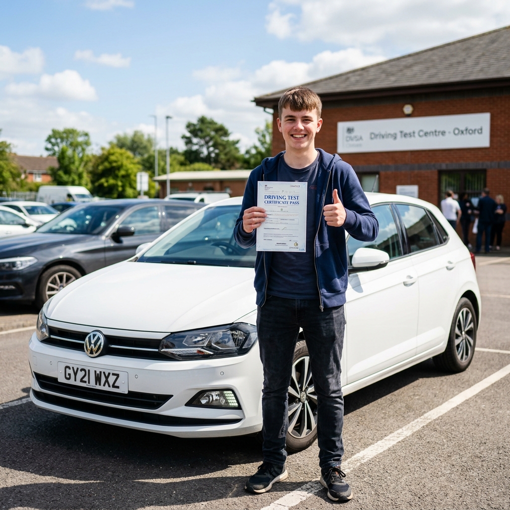 Liam O'Connor who passed his test with zero minor faults in Brentwood